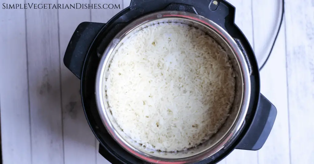 instant pot full of rice
