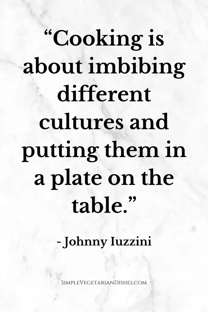 inspirational cooking quotes one by Johnny iuzzini on white marble background