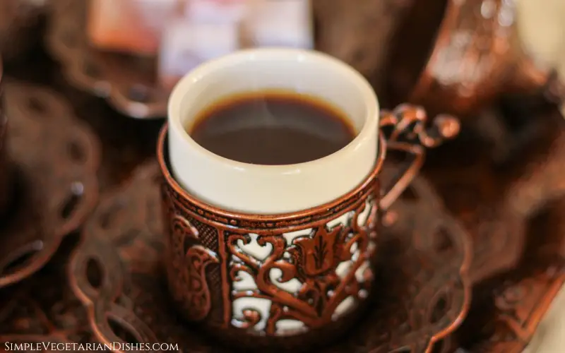 steaming cup of Turkish coffee for benefits of Turkish coffee article
