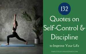 quotes on self-control and discipline featured image with woman doing yoga