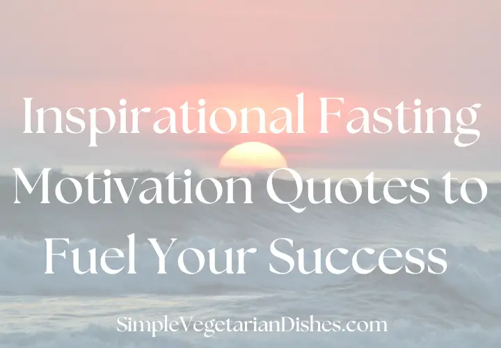 fasting motivation quotes featured image with the sun half obscured behind waves at horizon